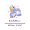 Order fulfillment concept icon