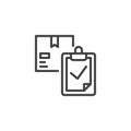 Order fulfillment line icon