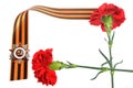 Order of Great Patriotic war on Saint George ribbon as frame, cloves