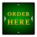 Order here button Royalty Free Stock Photo