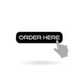 Order here button for online internet webshop Royalty Free Stock Photo