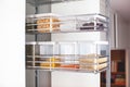 Order in the kitchen. Storage system. Royalty Free Stock Photo