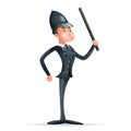 Order Law Policeman 3d Security Protection Cartoon Mascot Character Menu Design Vector Illustrator
