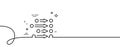 Order line icon. Align process sign. Continuous line with curl. Vector Royalty Free Stock Photo