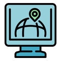 Order location icon vector flat