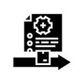 order management glyph icon vector illustration Royalty Free Stock Photo