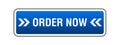 Order now button blue Royalty Free Stock Photo