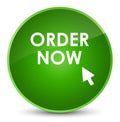 Order now elegant green round button Royalty Free Stock Photo