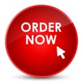 Order now elegant red round button Royalty Free Stock Photo