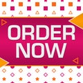 Order Now Pink Orange Basic Shapes Triangles