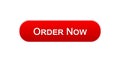 Order now web interface button red color, online shopping application, service Royalty Free Stock Photo