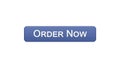 Order now web interface button violet color, online shopping application