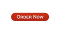 Order now web interface button wine red, online shopping application, service Royalty Free Stock Photo