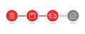 Order parcel processing delivery icon, Track and trace processing status sign