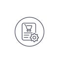 Order processing line vector icon