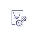 order, purchase processing icon, line vector art Royalty Free Stock Photo