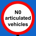 Order sign No articulated vehicles Royalty Free Stock Photo