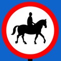 Order sign no ridden or accompanied horses