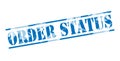 Order status blue stamp