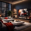TV room concept. AI Generated
