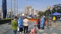 Shenzhen, China: citizens are lining up for free nucleic acid testing Royalty Free Stock Photo