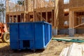 In order to recycle garbage, a metal container trash dumpster is used