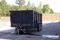 In order to recycle garbage, a metal container trash dumpster is used