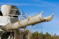 In order to transport concrete mixes in construction sites, a special concrete transport mixing truck is delivered ready Royalty Free Stock Photo