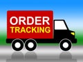 Order Tracking Indicates Logistic Delivery And Moving