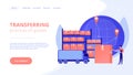 Transit warehouse concept landing page