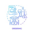 Ordering blue gradient concept icon Royalty Free Stock Photo
