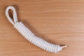 Orderliness white scout rope. Royalty Free Stock Photo