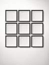 Orderly picture frames collection Royalty Free Stock Photo