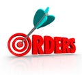 Orders 3D Word Arrow Target Purchasing Merchandise Store Sales