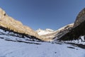 national park in the spanish pyrenees in winter Royalty Free Stock Photo