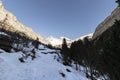 national park in the spanish pyrenees in winter Royalty Free Stock Photo