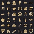 Ordinance icons set, simple style