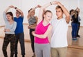 Ordinary children dancing at dance school