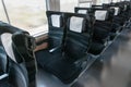 Ordinary class seats of limited express train HItachi. Royalty Free Stock Photo
