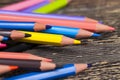 ordinary colored wooden pencil Royalty Free Stock Photo