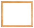 Ordinary narrow wooden frame with cut out canvas