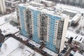 Ordinary residential building in winter