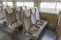 Ordinary seats of E4 Series bullet (High-speed or Shinkansen) tr Royalty Free Stock Photo