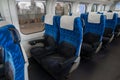 Ordinary seats of the E3 Series bullet (High-speed or Shinkansen Royalty Free Stock Photo