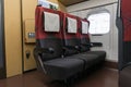 Ordinary seats of the E7/W7 Series bullet (High-speed) train. Royalty Free Stock Photo