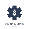 Ordinary share icon. Trendy flat vector Ordinary share icon on w