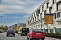 Ordinary street of european city. Pamplona. Navarre.