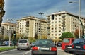 Ordinary street of european city. Pamplona. Navarre.