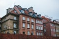 Ordinary traditional residential buildings in Warsaw