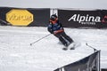 Aymar Navarro in action at the Freeride World Tour 2021 Step 2 at Ordino Alcalis in Andorra in the winter of 2021